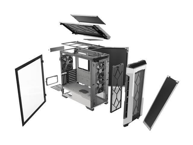 Phanteks Case PH-EC600PSTG_WT01 Eclipse P600S Silent ATX Case Tempered Glass Glacier White