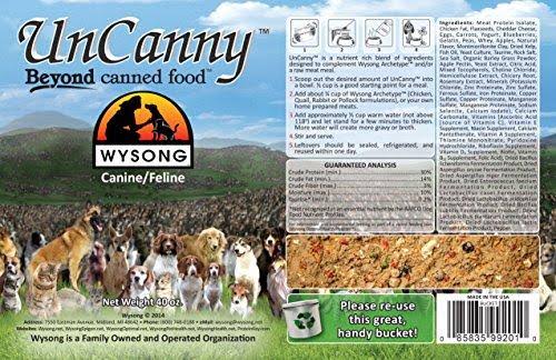 Wysong Uncanny Blend Canine/Feline Diet - 40 oz. Bucket