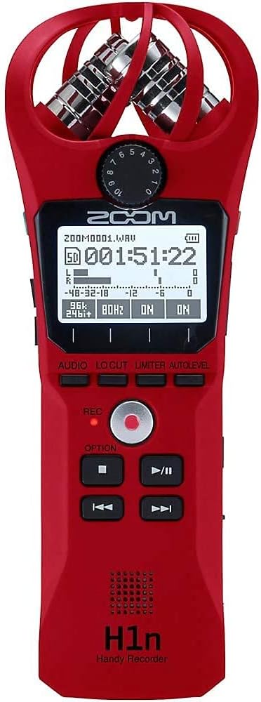 Zoom H1n Portable Recorder, Onboard Stereo Microphones, Camera Mountable, Records to SD Card, Compact, USB Microphone, Overdubbing, Dictation, For Recording Music, Audio for Video, and Interviews