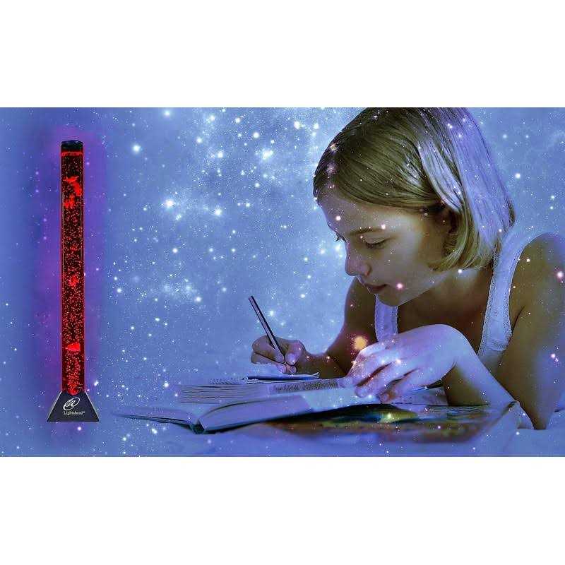 Lightahead Extra Large 4 FT LED Fantasy Bubble Fish Tube Fake Aquarium with Remote Control,10 Fish &amp; 20 Color Light Effects. The Ultimate Sensory - Pet Supplies online store