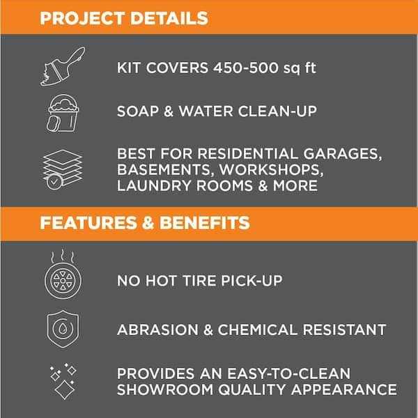 Rust-oleum 365186 EpoxyShield Garage Floor Coating 2.5 Car Kit Dark - Shop Hardware Tools Online Store