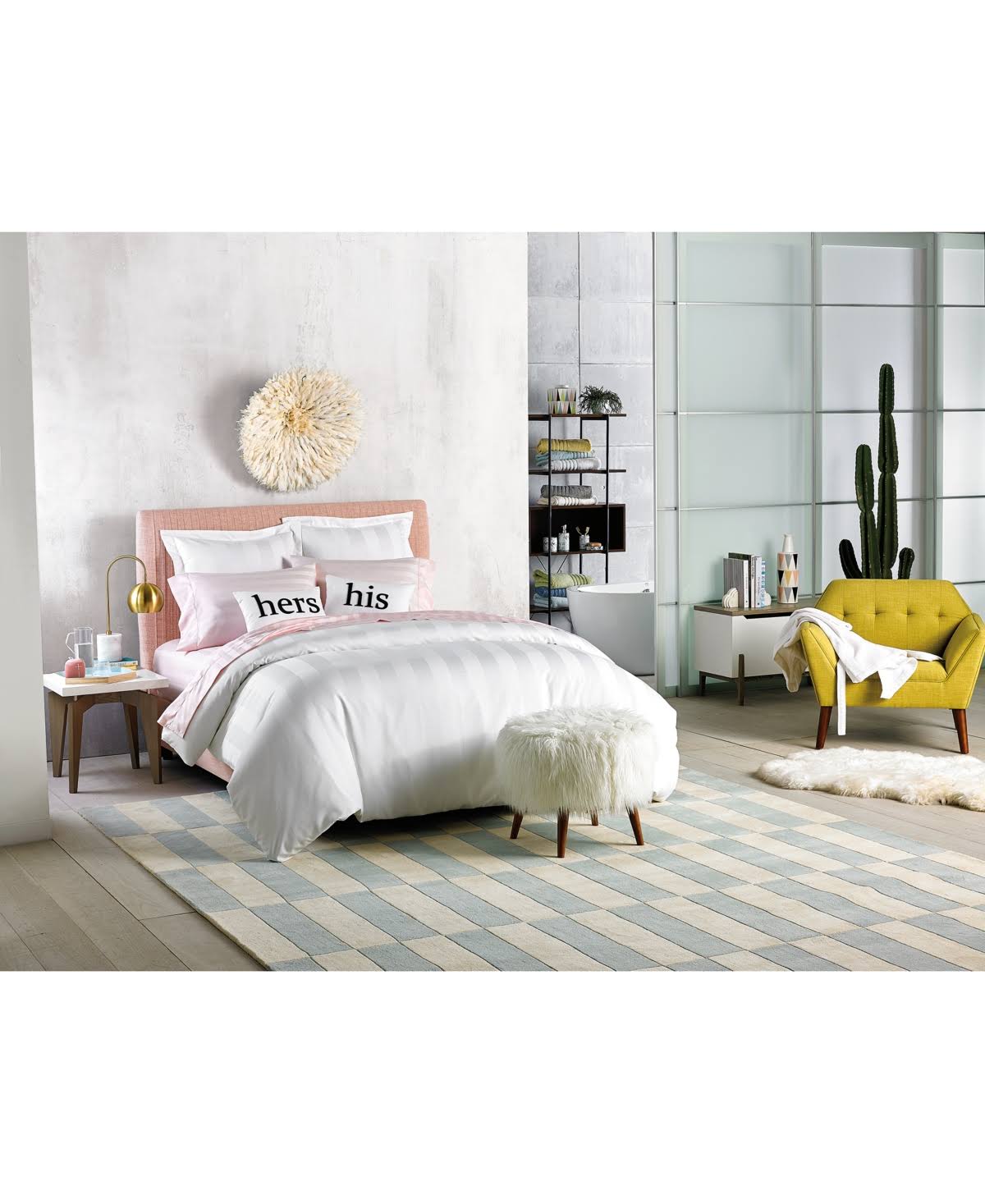Layla California King Pleated Headboard, Quick Ship - Gray