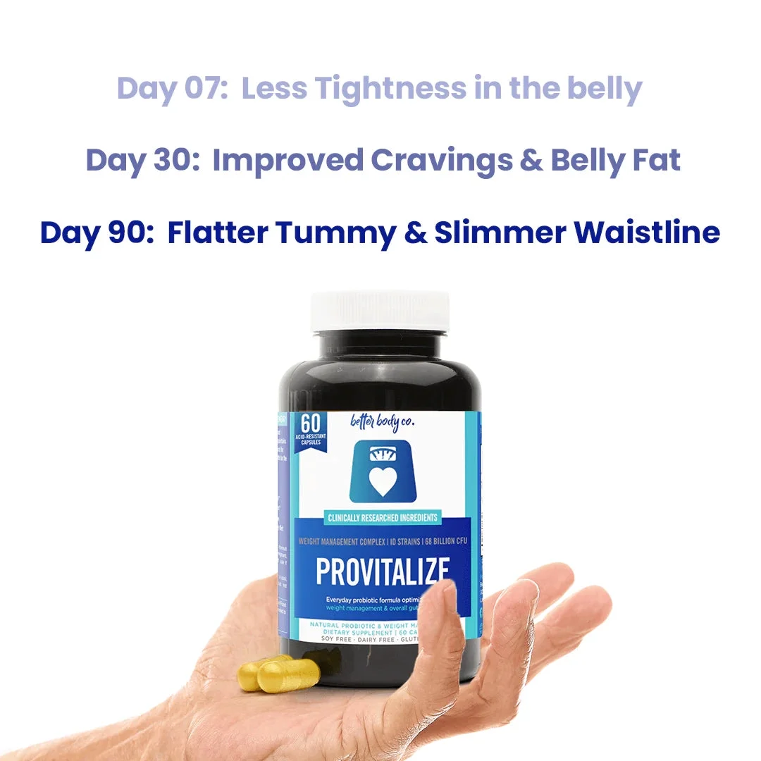 Better Body Co. Provitalize, Probiotics for Menopause Weight, Hot Flashes, Low Energy, Mood Swings, Gut Health