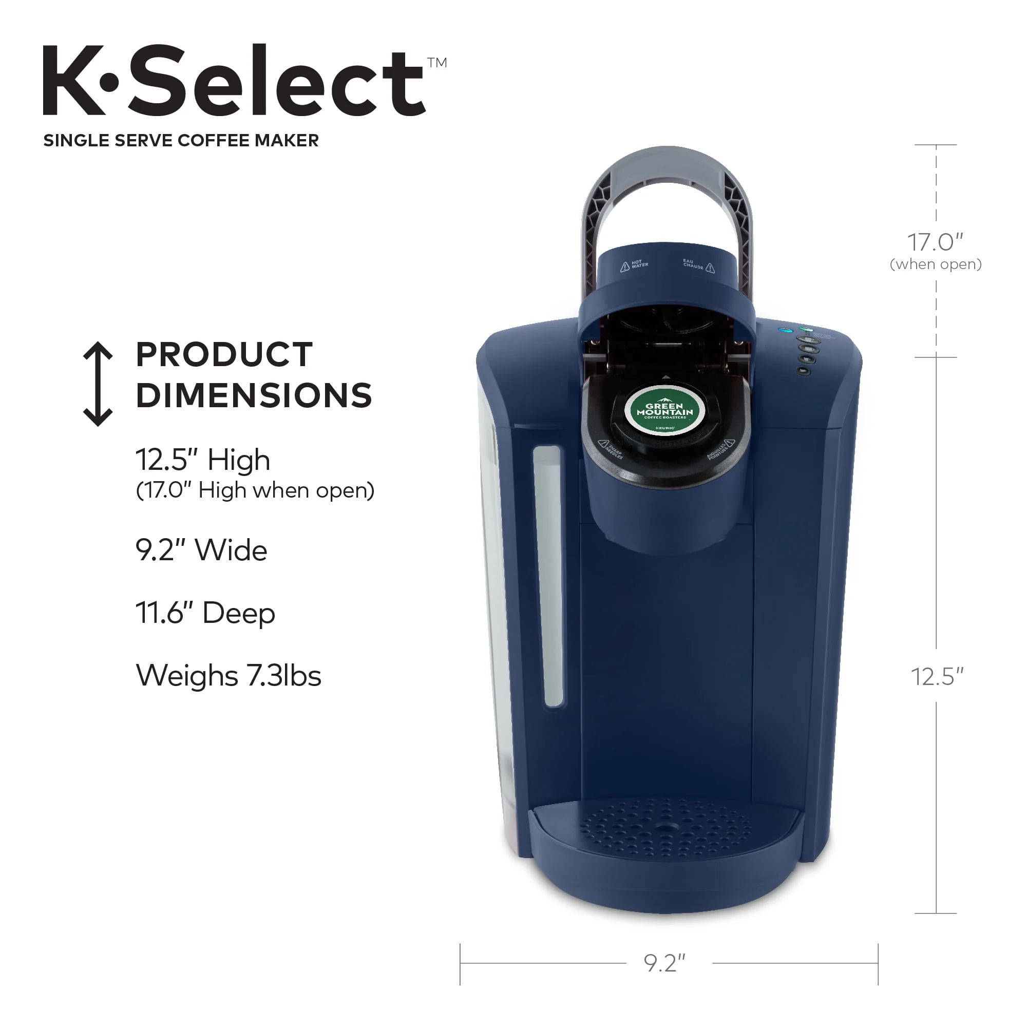Keurig K-Select Single-Serve K-Cup Pod Coffee Maker, Matte White