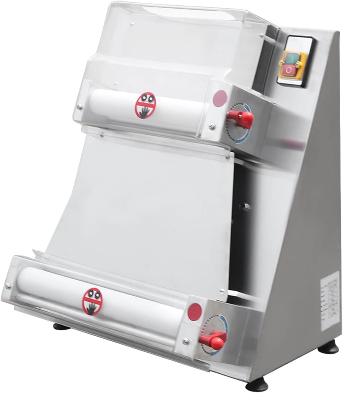 Commercial Pizza Dough Roller Sheeter, 370W Electric Pizza Dough Roller Machine, 3-15" Automatic Pizza Presses Maker, Stainless Steel, Suitable for Noodle, Pizza Bread and Pasta Maker Equipment