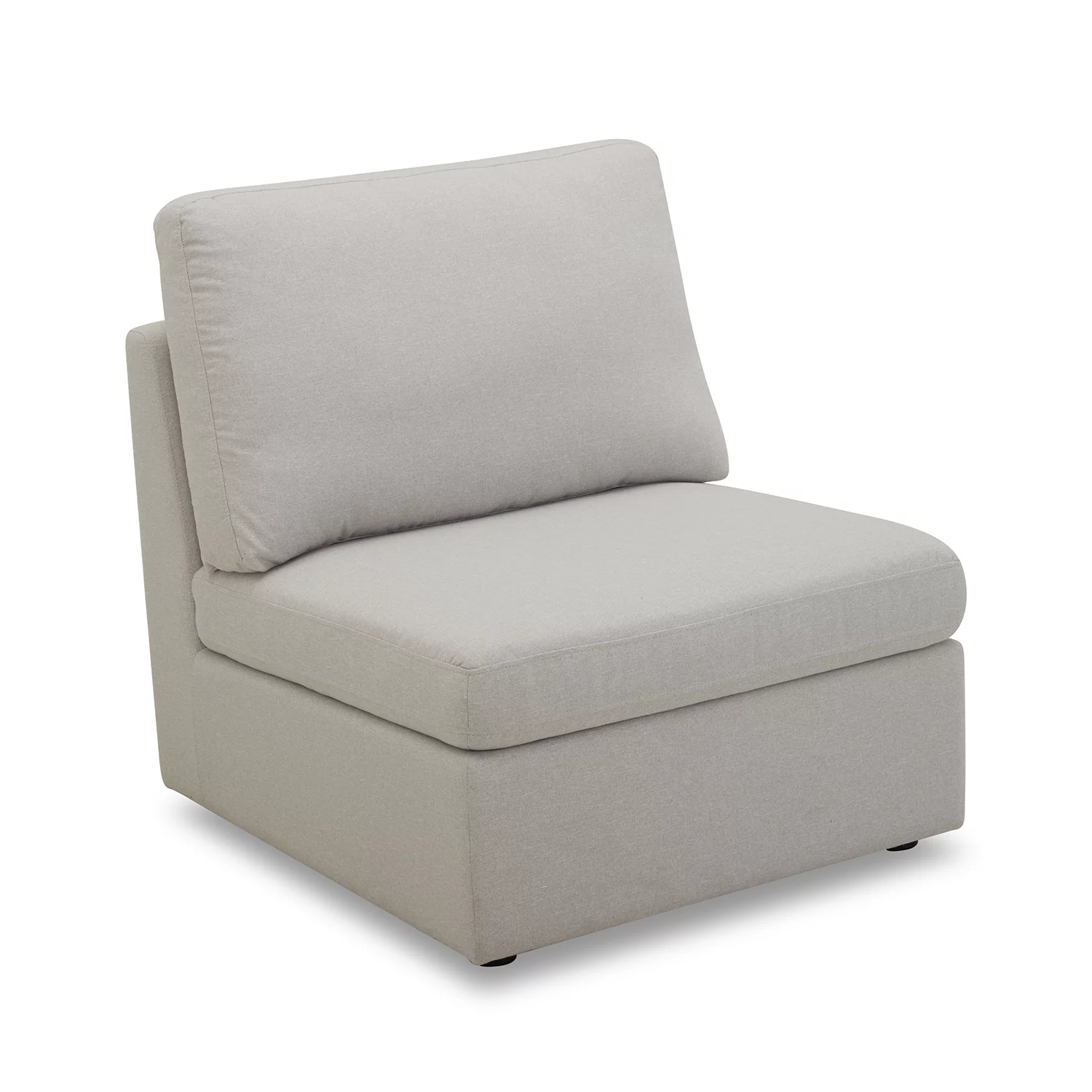 Better Homes & Gardens Modular Sectional Sofa with Storage Ottoman, White Linen