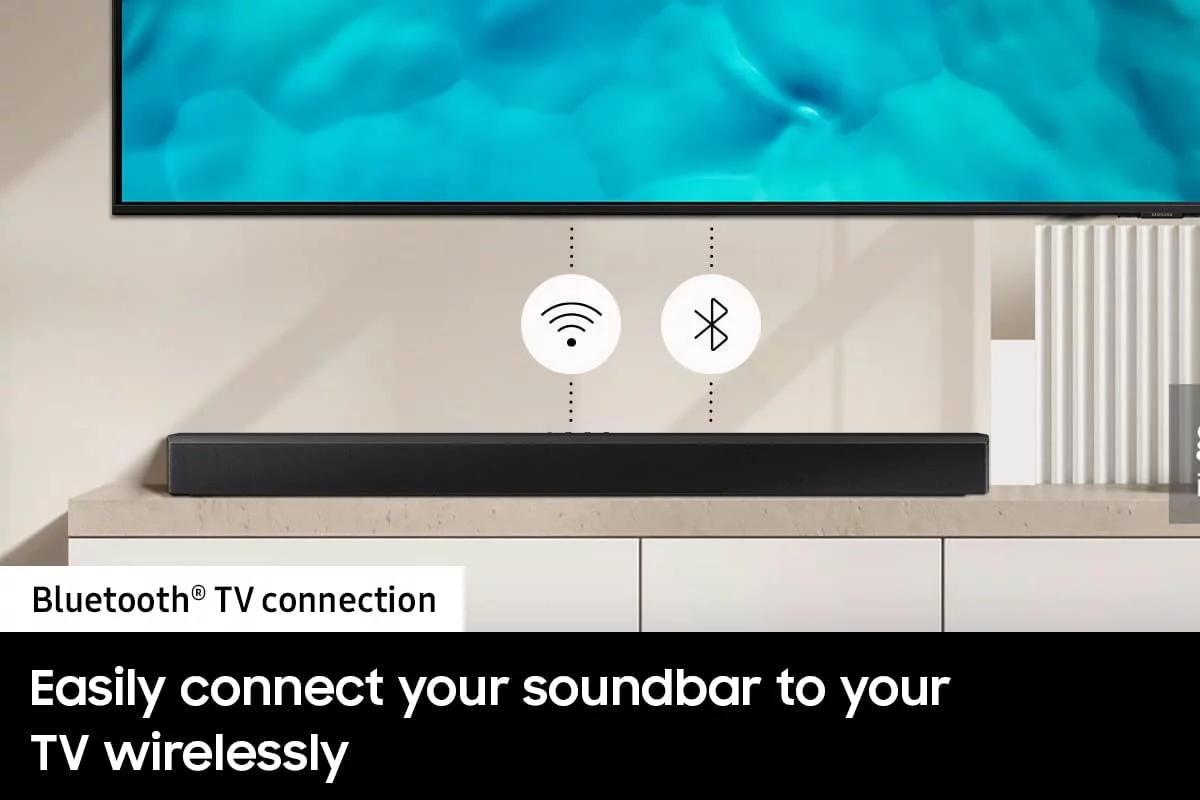 Samsung QN65S95CAFXZA 65" Ultra Slim 4K Quantum HDR OLED Smart TV with a Samsung HW-B450 2.1ch Soundbar and Subwoofer with Dolby Audio (2023) - Curated Treasures Market