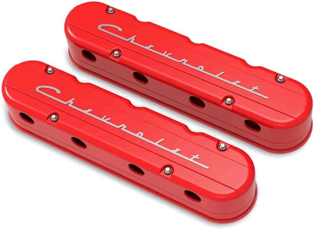 Holley 241-179 2-Piece Valve Cover Gloss Red