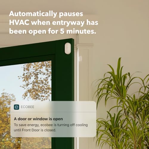 ecobee Smart Thermostat Premium with Siri and Alexa and Built in Air Quality Monitor and Smart Sensor with SmartSensor for Doors and Windows
