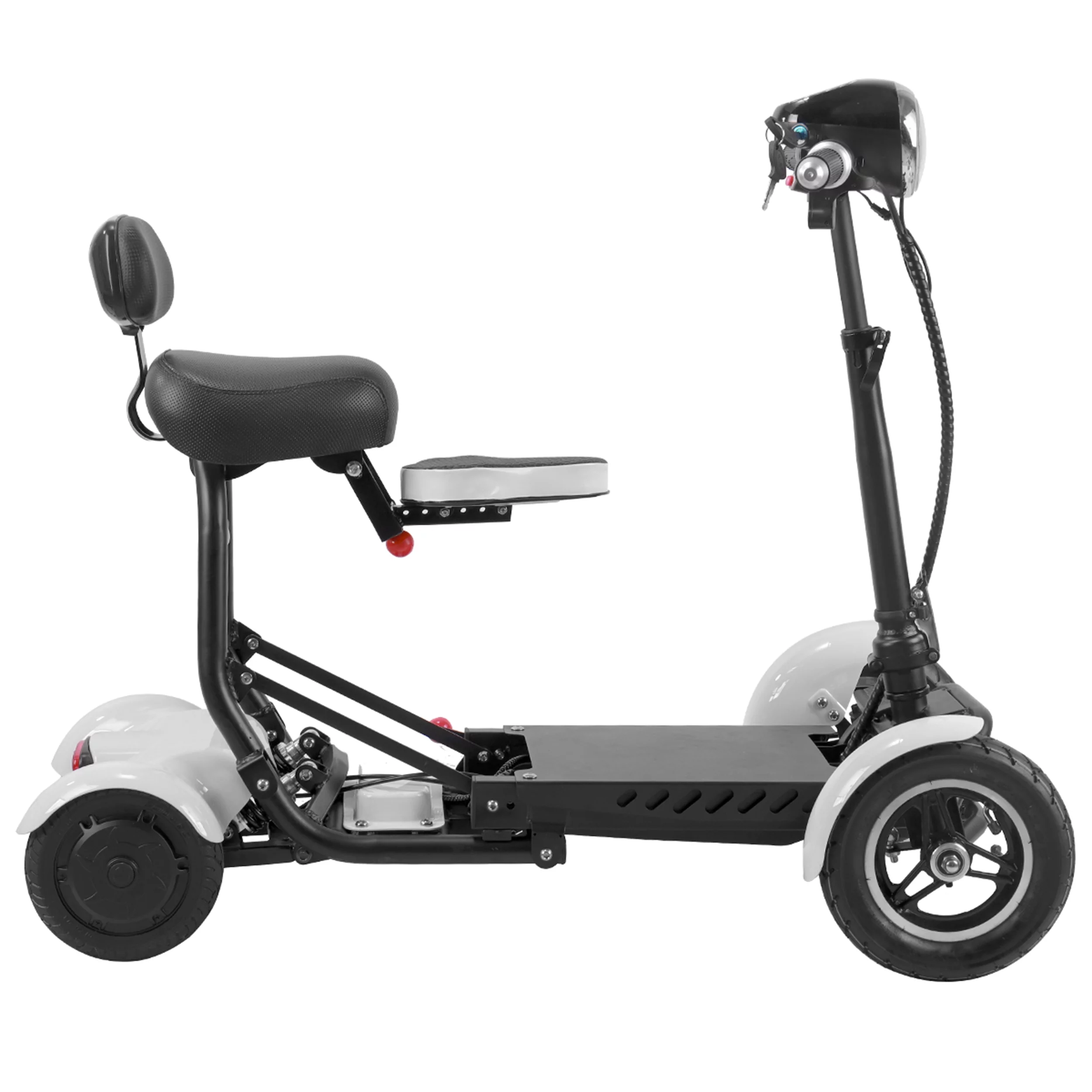 Bangeran Electric Mobility Scooter, 4 Wheel Foldable Portable, Up to 12 Miles - Blue