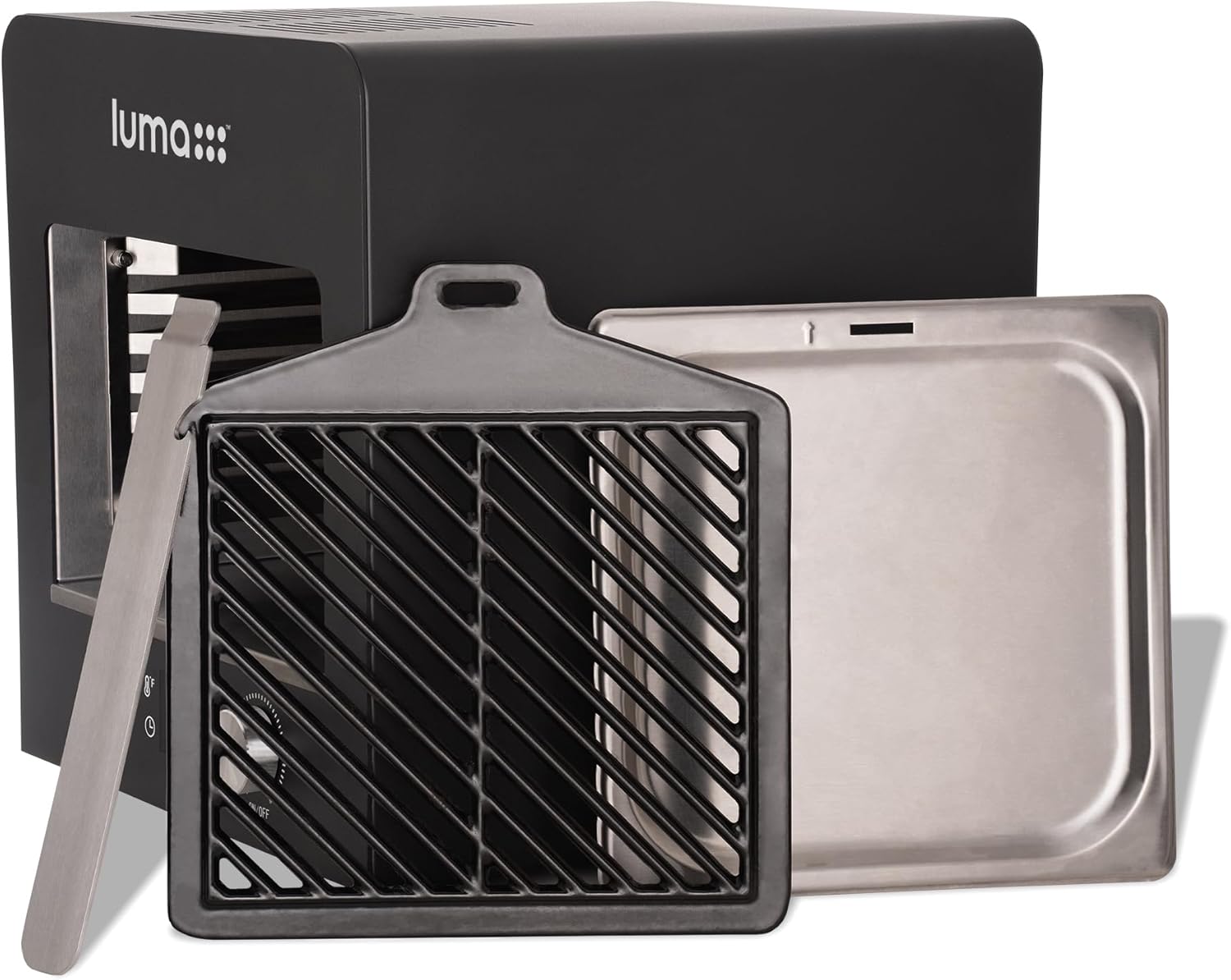 Luma Electric Steak Grill, Portable Indoor Countertop Oven with Griddle, Smokeless Electric Infrared Grill, Heats up to 1450 Degrees, BBQ, Grill, Toast, and Broil Chicken, Beef, Pork, and Vegetables