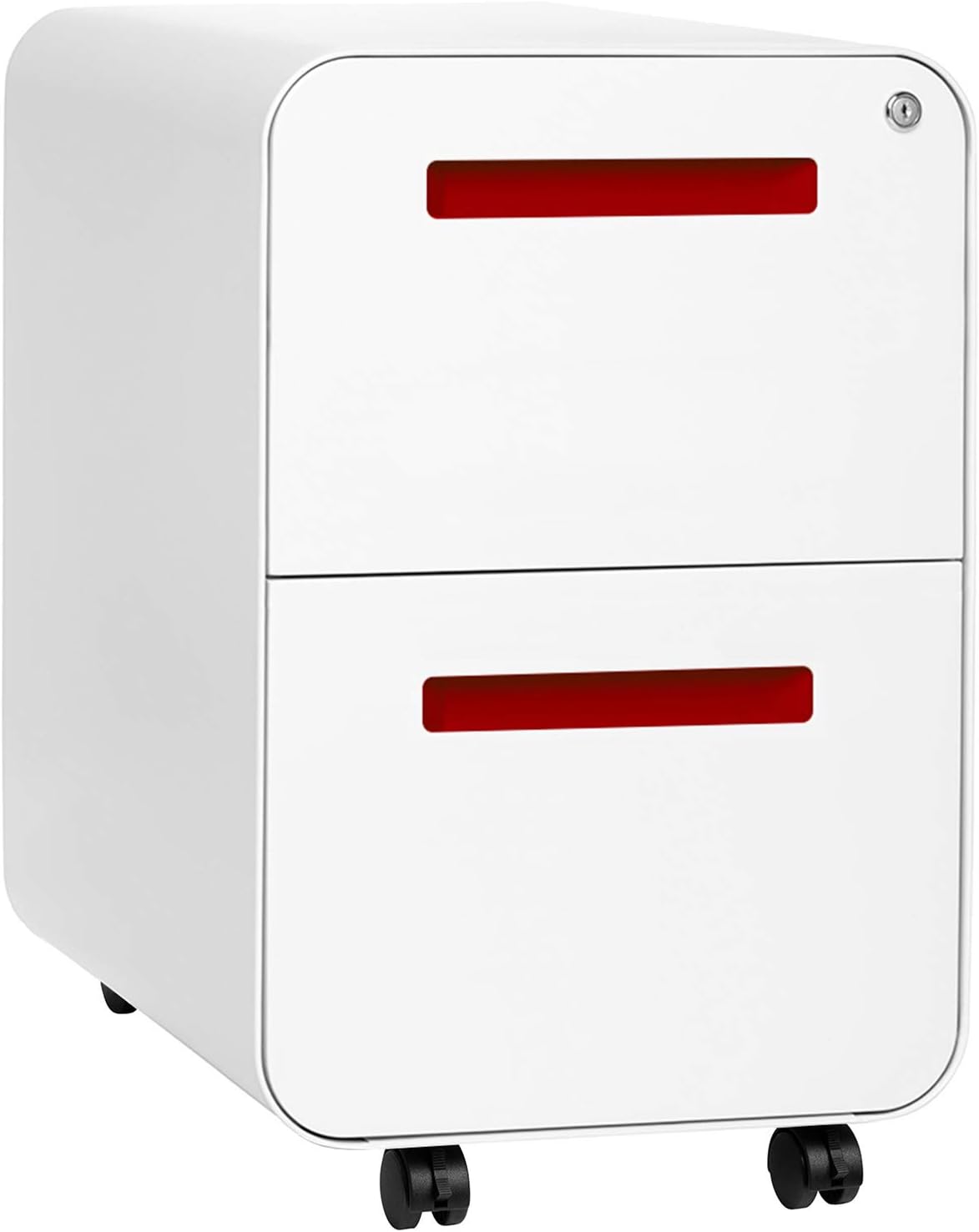 Laura Davidson Furniture Stockpile 2-Drawer Modern Mobile File Cabinet, Commercial-Grade (Black)