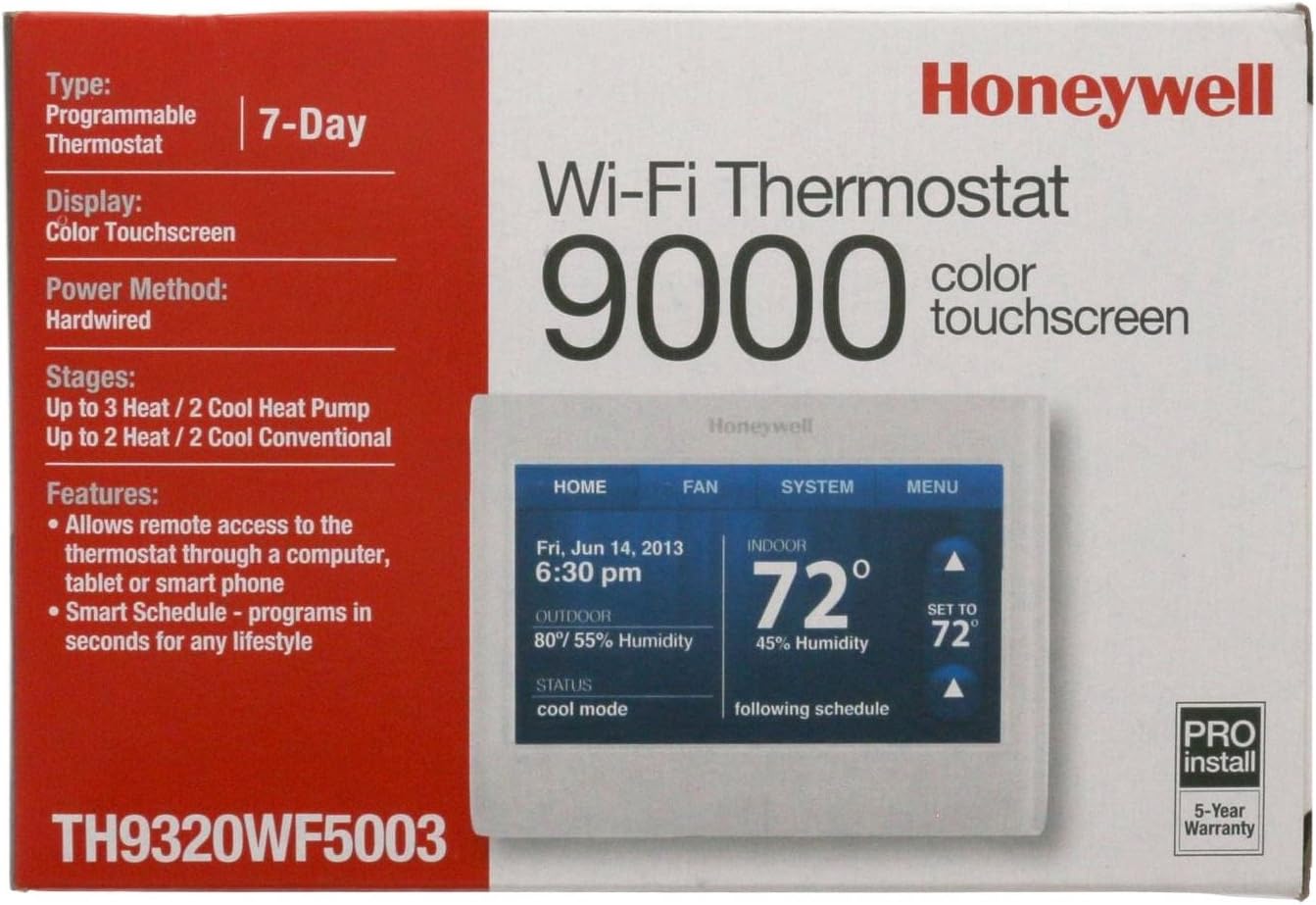 Honeywell Wireless WiFi Thermostat,7 Programmable