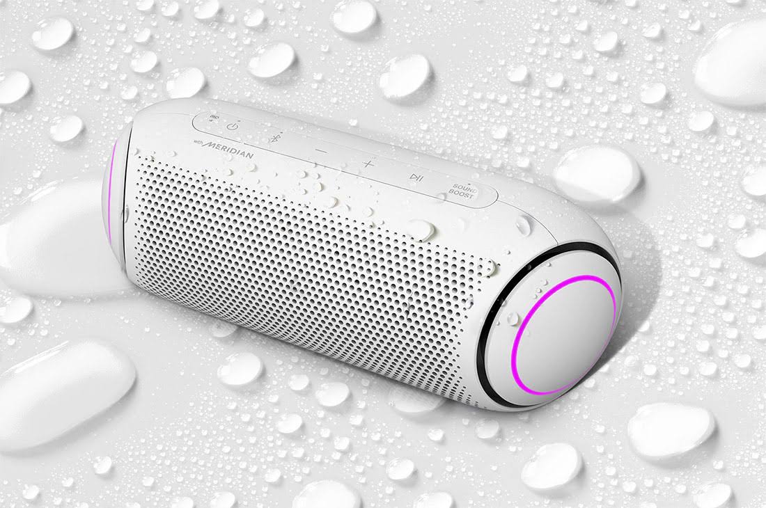 LG XBOOM Go Portable Bluetooth Speaker with Meridian Technology, White - Pl5w