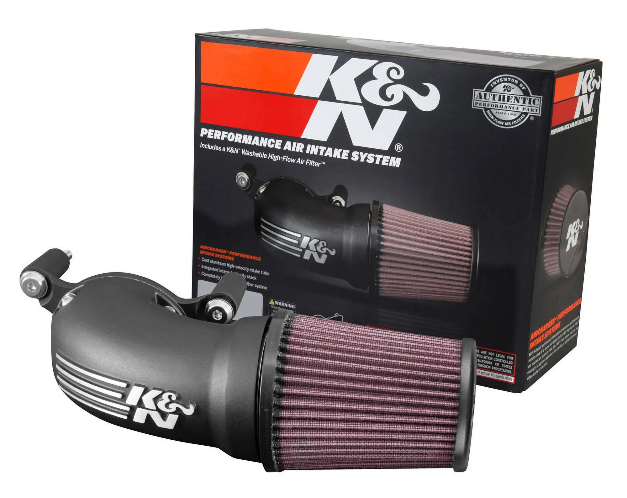 K&N Cold Air Intake Kit: High Performance, Guaranteed to Increase Horsepower: 2008-2017 HARLEY DAVIDSON (Softail, Heritage, Fat Boy, Breakout, Road King, Street Glide, other select models)57-1134