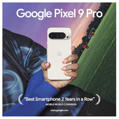 Google Pixel 9 Pro - Unlocked Android Smartphone with Gemini, Triple Rear Camera System, 24-Hour Battery, and 6.3" Super Actua Display - Obsidian - 128 GB
