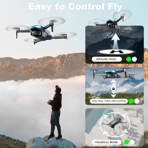 Drone with Camera for Adults - 2K HD Camera FPV Live Video, GPS Drone with Auto Return, Brushless Motor, Foldable Quadcopter, Follow Me, Headless Mode Remote Control for Beginners