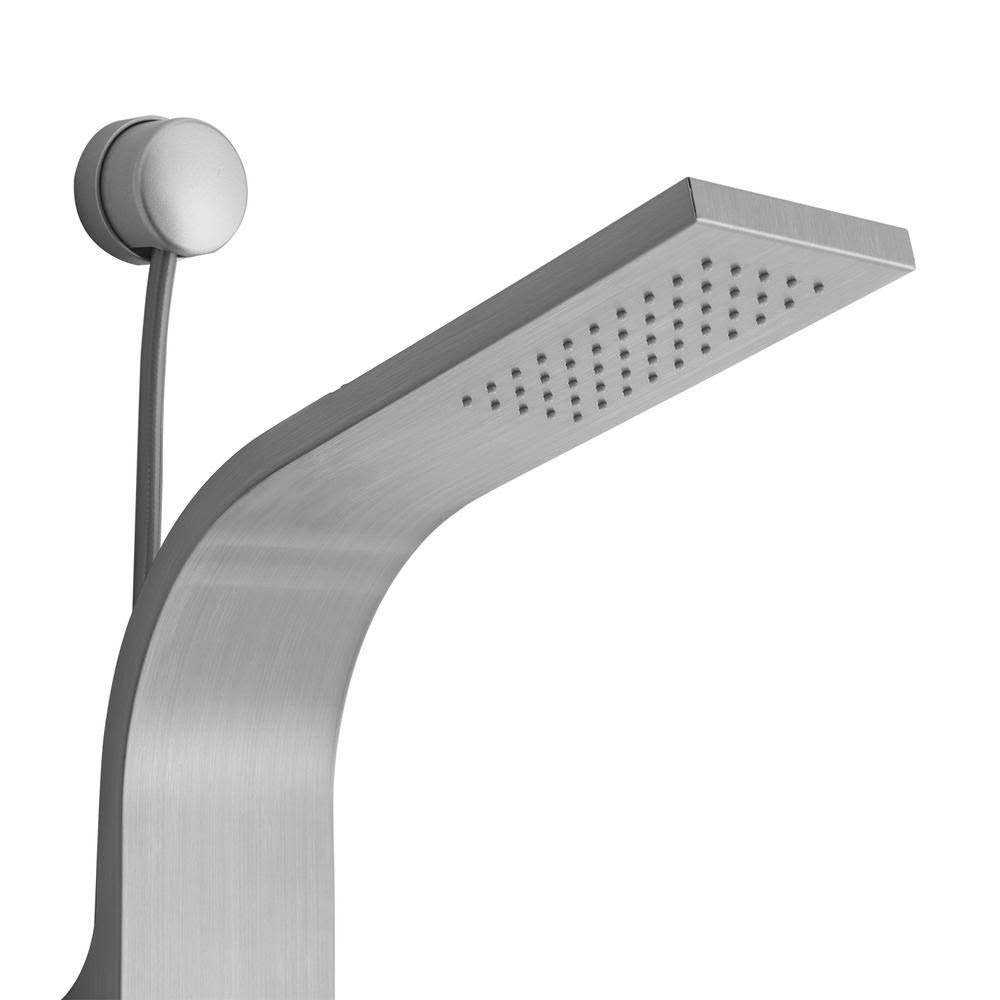 AKDY SP0024 39x22 2-Jet Easy Connect Shower Panel System in Stainless Steel with Rainfall Shower Head and Handheld Shower Wand