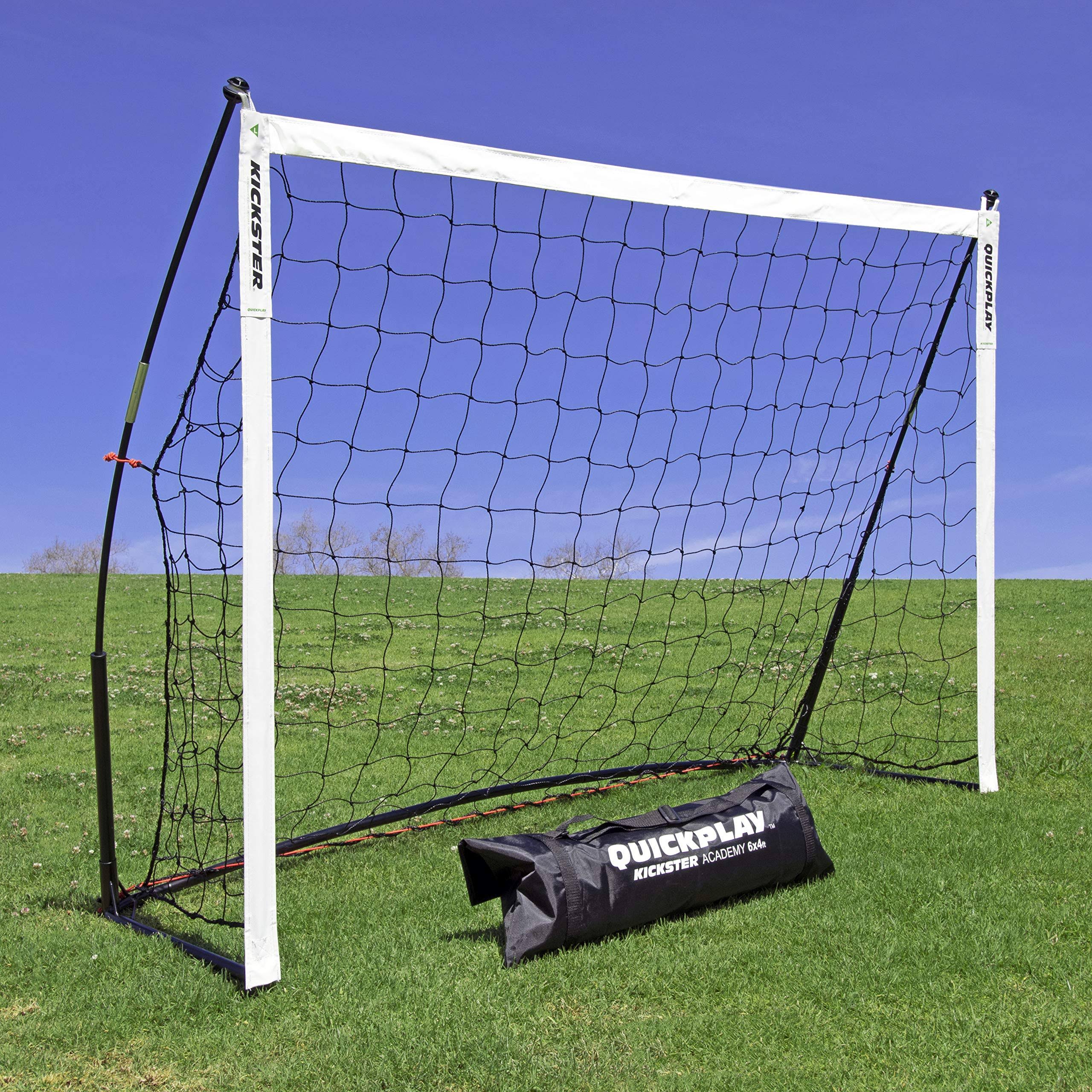 QUICKPLAY Kickster Academy Soccer Goal Range – Ultra Portable Soccer Goal Includes Soccer Net and Carry Bag [Single Goal] Now Av