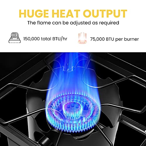 VIVOHOME Outdoor Burner Stove with Detachable Legs Stand for Camping Cookout