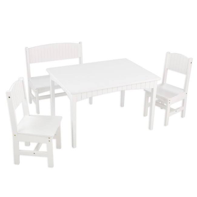 Kidkraft Nantucket Pastel Table with Bench and 2 Chairs