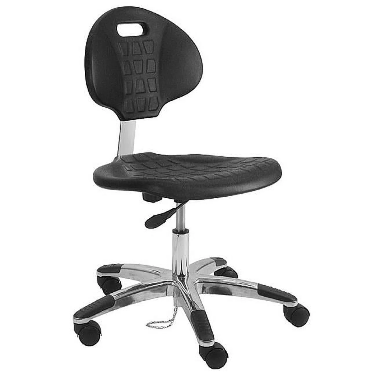 BenchPro  ESD Urethane Polyurethane Stools Desk Height Chair with Aluminum Base & 14 to 19 in. Height Adjustment, Black