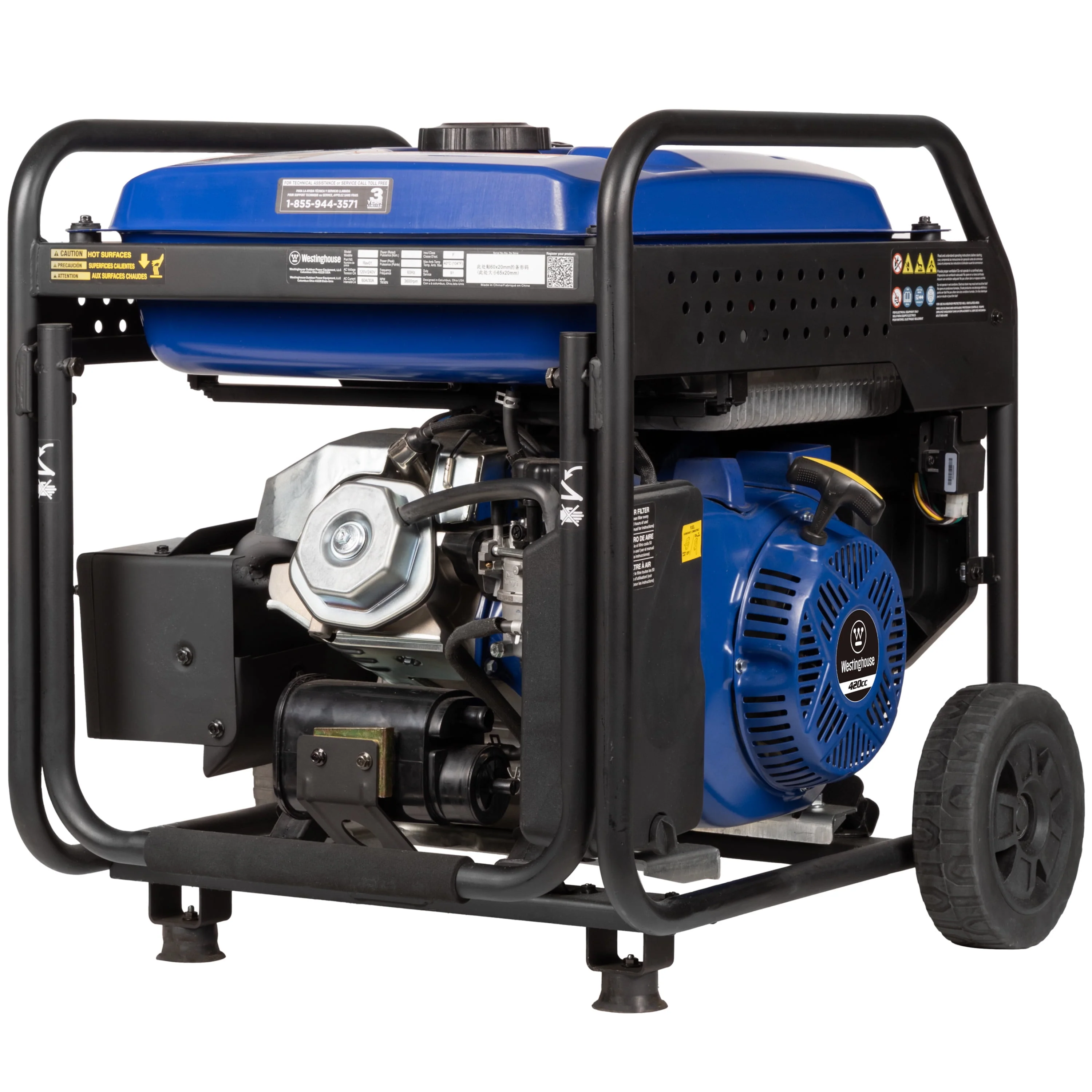 Westinghouse 10,000 Peak Watt Portable Inverter Generator, Gas Powered, Remote Start with CO Sensor