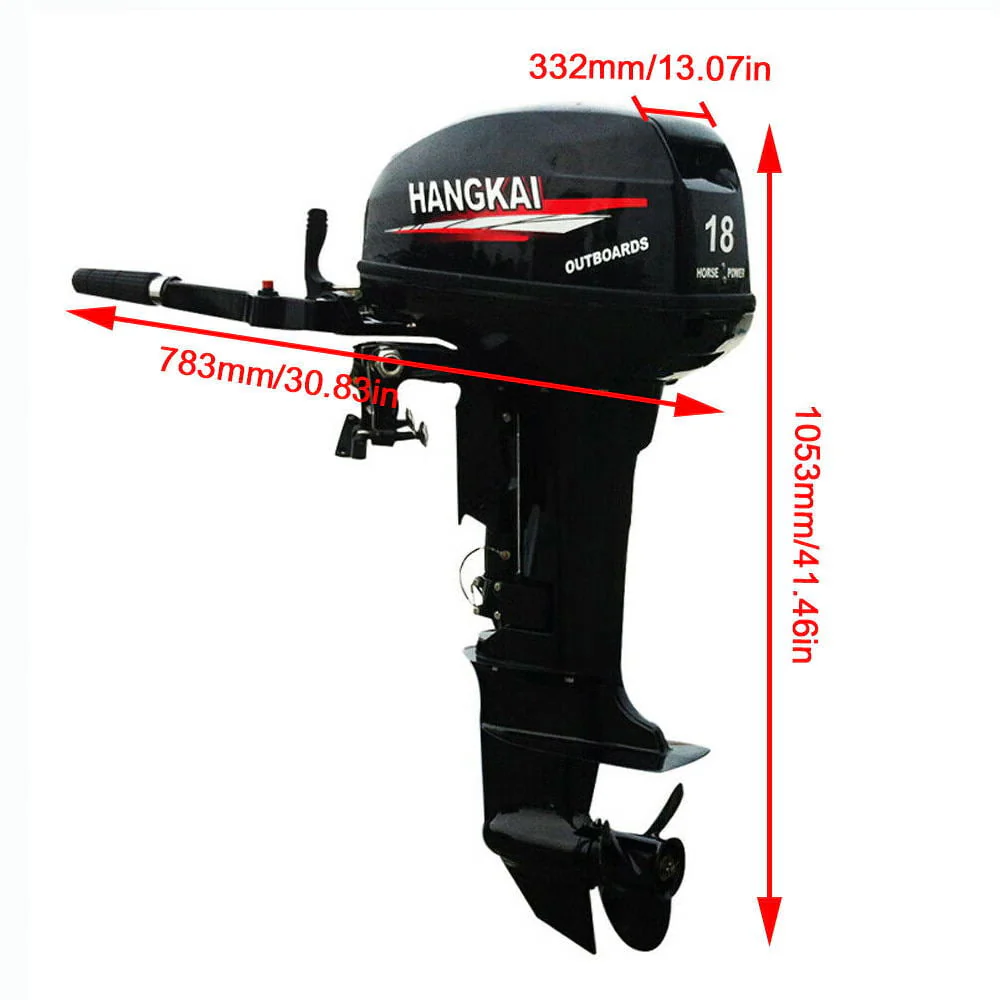 Wuzstar 18HP 2-Stroke Outboard Motor Fishing Boat Engine Water Cooling CDI R/min