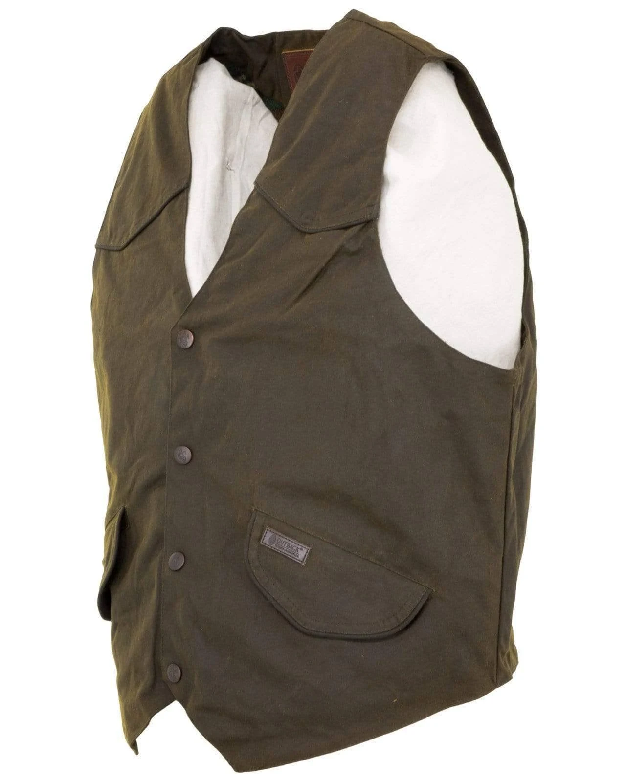 Outback Trading Oilskin Cliffdweller Vest Bronze