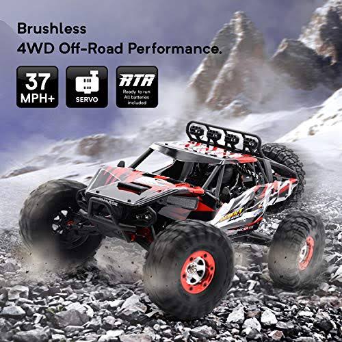 Gizmovine RTR Hobby RC Car 1:12 Scale 4WD Remote Control Truck 60+KM/H High Speed, Brushless 2.4 GHz Radio Controlled Cars with