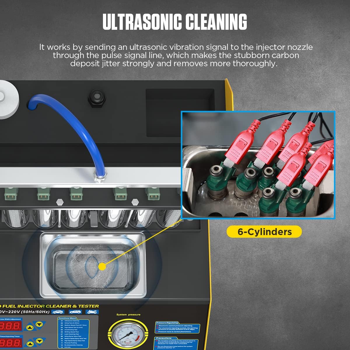 AUTOOL Automotive Fuel Injection Systems Cleaning Tools CT-200 Fuel Injector Cleaner and Tester 110V Fuel Injection Systems Cleaning Testing Tools