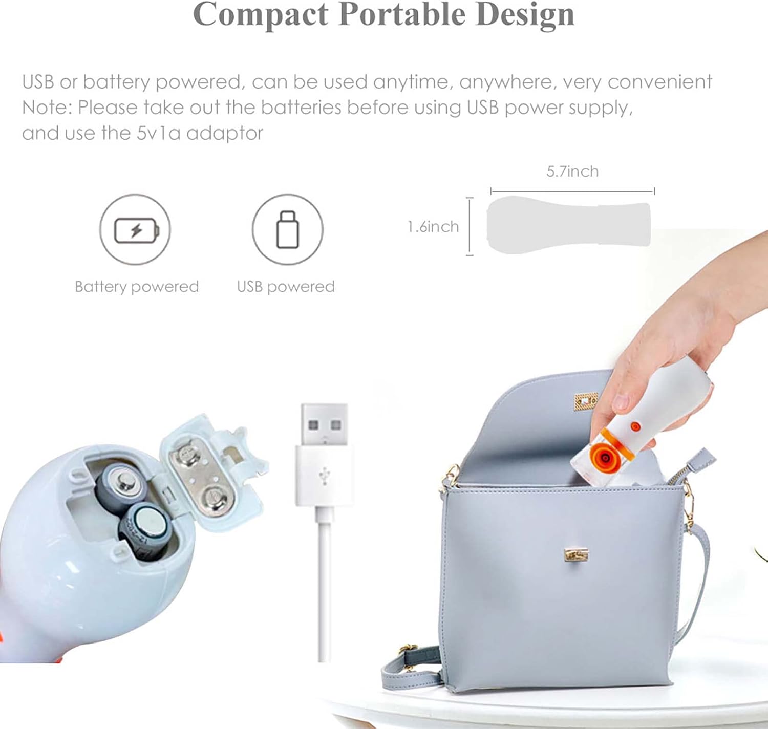 Sweluxe Portable Nebulizer for Kids and Adults, Battery Operated Nebulizer Machine 3 Speed Adjustable Steam Inhaler for Home and Travel Use with Carrying Case