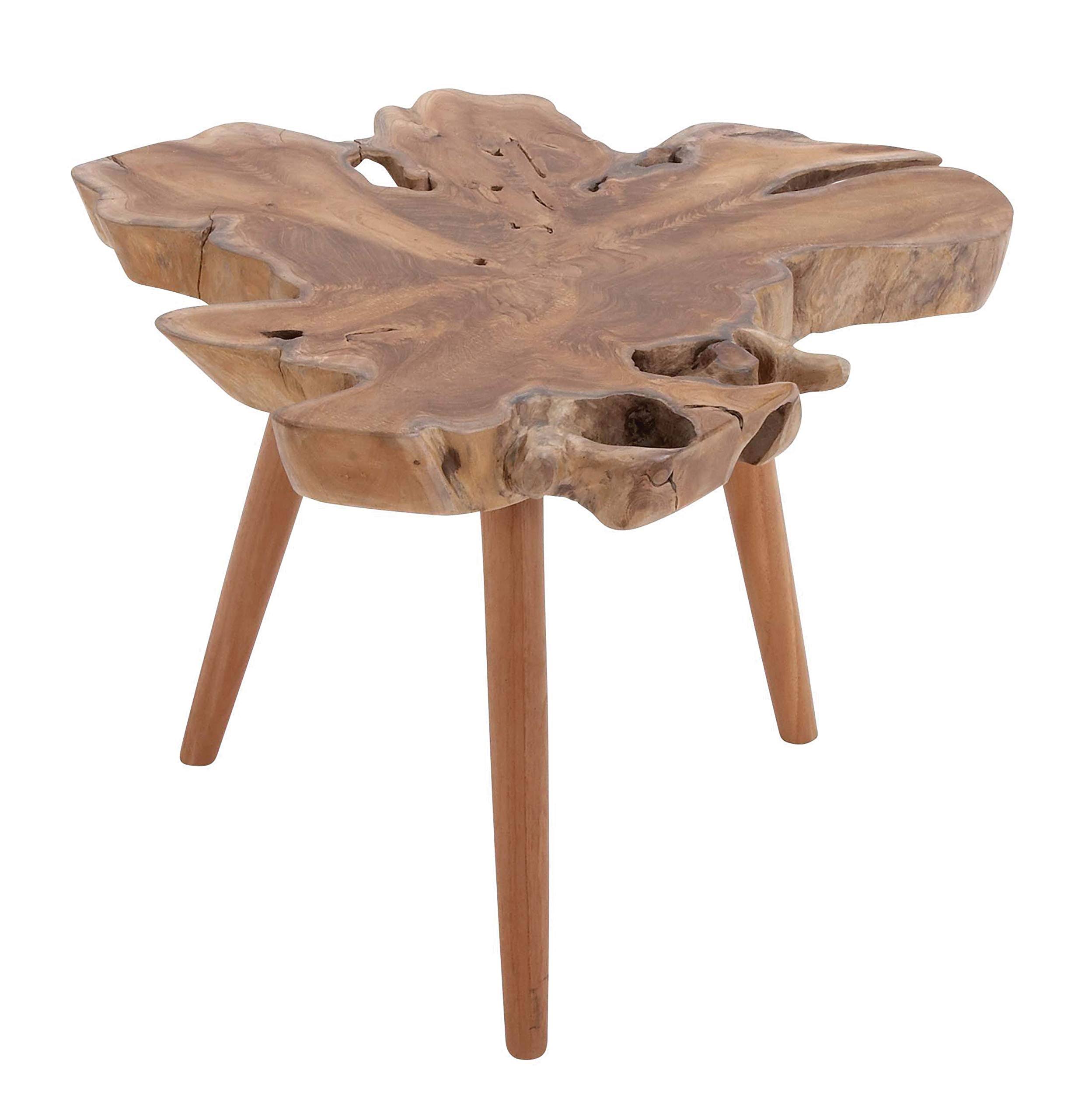 Decmode Teak Wood Accent Table - 38420