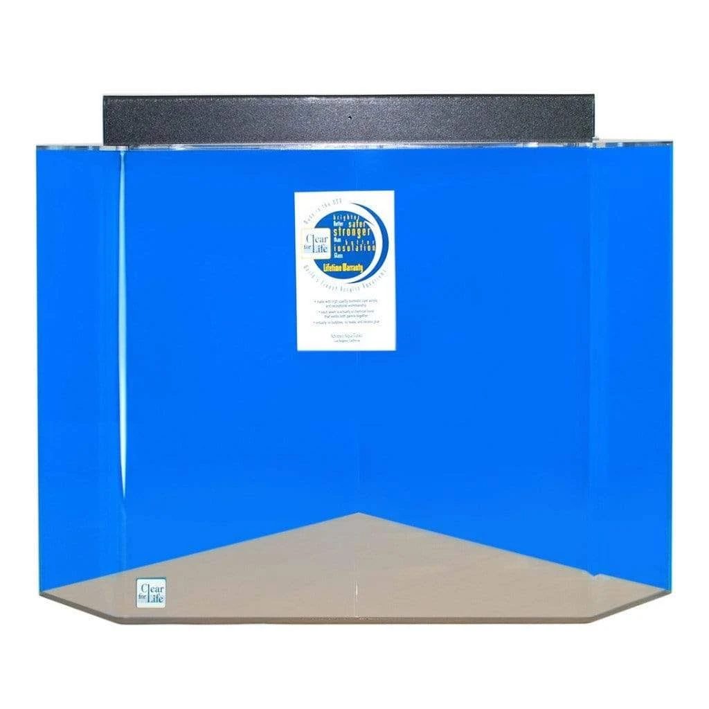 UniQuarium Pentagon Aquarium, Size: 50-gal (24W x 24D x 24H ), Blue
