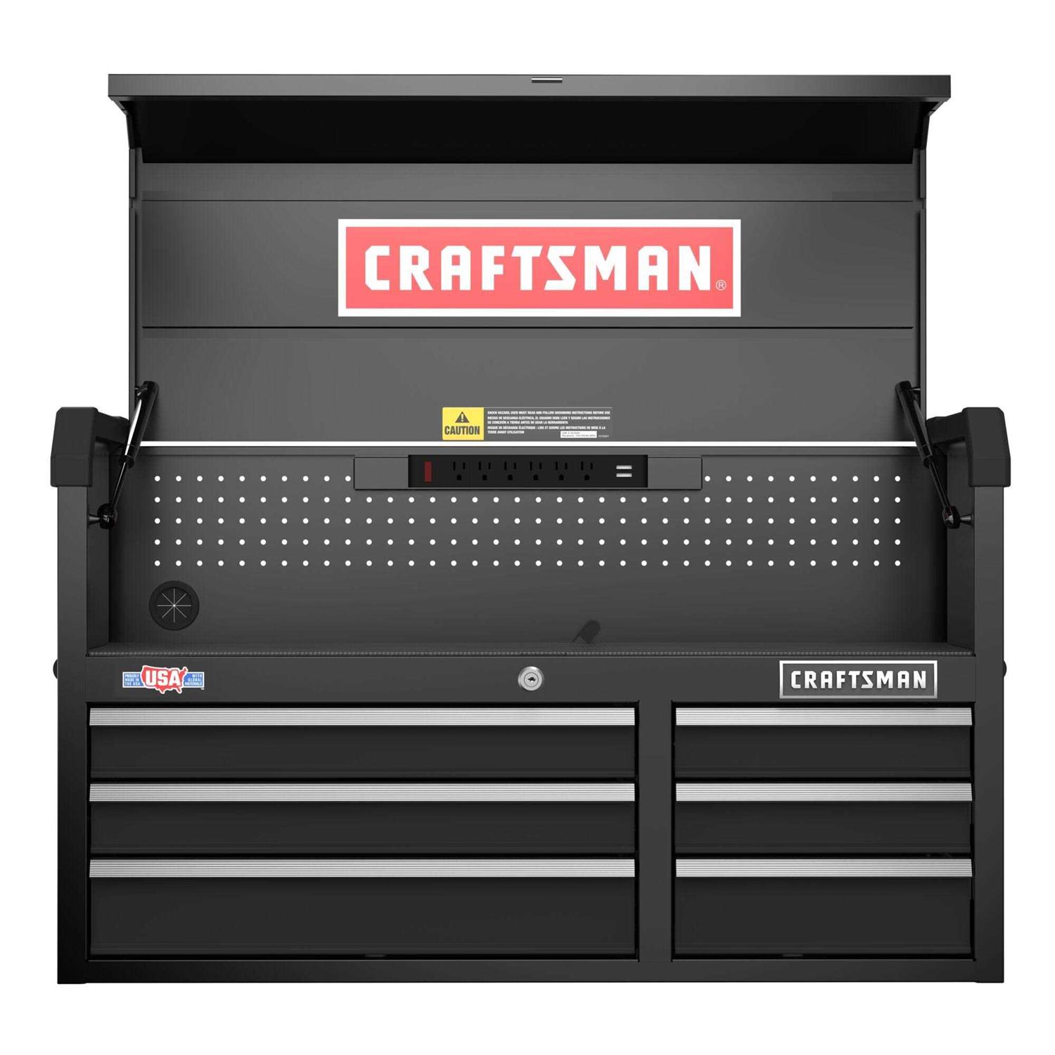 Craftsman S2000 41 in. 6 drawer Steel Tool Chest 28 in. H x 18.75 in. D CMST98269BK - Shop Hardware Tools Online Store