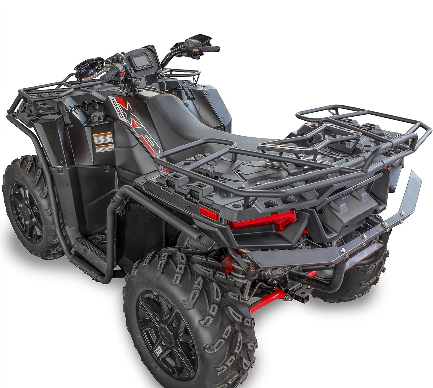 LDETXY Rear Steel Rack for Polaris Sportsman 850 XP 1000, Rear Storage Bin Cargo Storage Box Rack Extender for 2017-2022 Polaris Sportsman 850 / XP 1000 Accessories