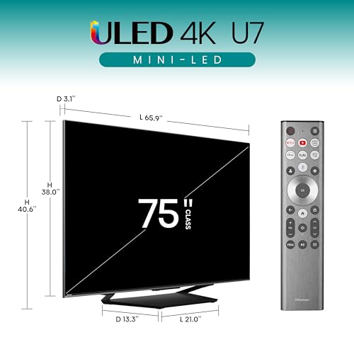 Hisense U7 Series Mini-LED ULED 4K UHD Google Smart TVs