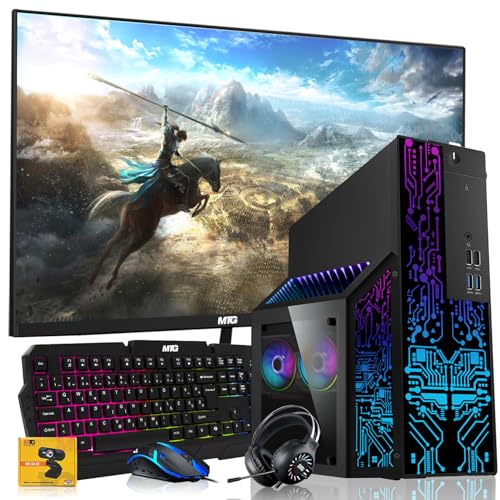 Dell OptiPlex Gaming Desktop PC Bundle with Core i7 32GB RAM 1TB SSD 27 inch Curved Monitor RTX 3060 Graphics RGB Keyboard with AI-Enabled Copilot Key Mouse Headphones Webcam Windows 11 Pro(Renewed)