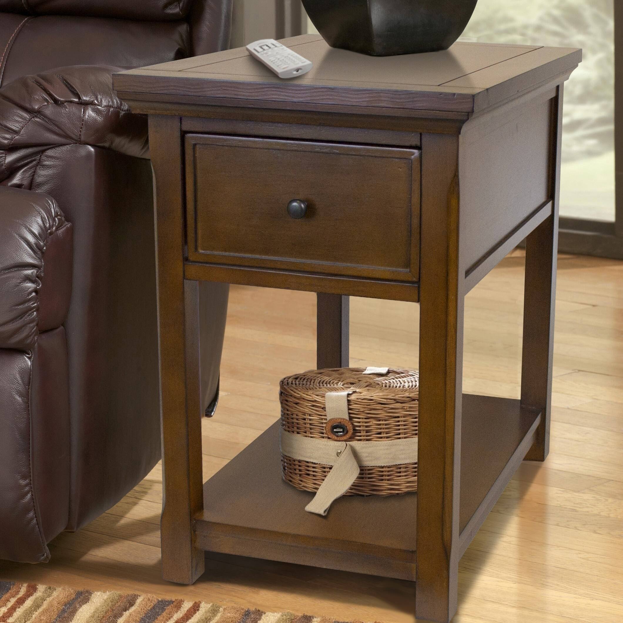 American Furniture Classics Model 432 End Table with Hidden Concealment Compartment for Your Valuables