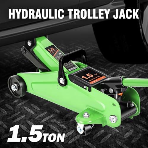 DNA MOTORING Floor Jack 3 Ton (6000 lbs) Capacity, Fast Lift Service Jack Low Profile Steel Heavy Duty Hydraulic Car Jack, Lifting Range 3"-20", Black, TOOLS-00475-BK