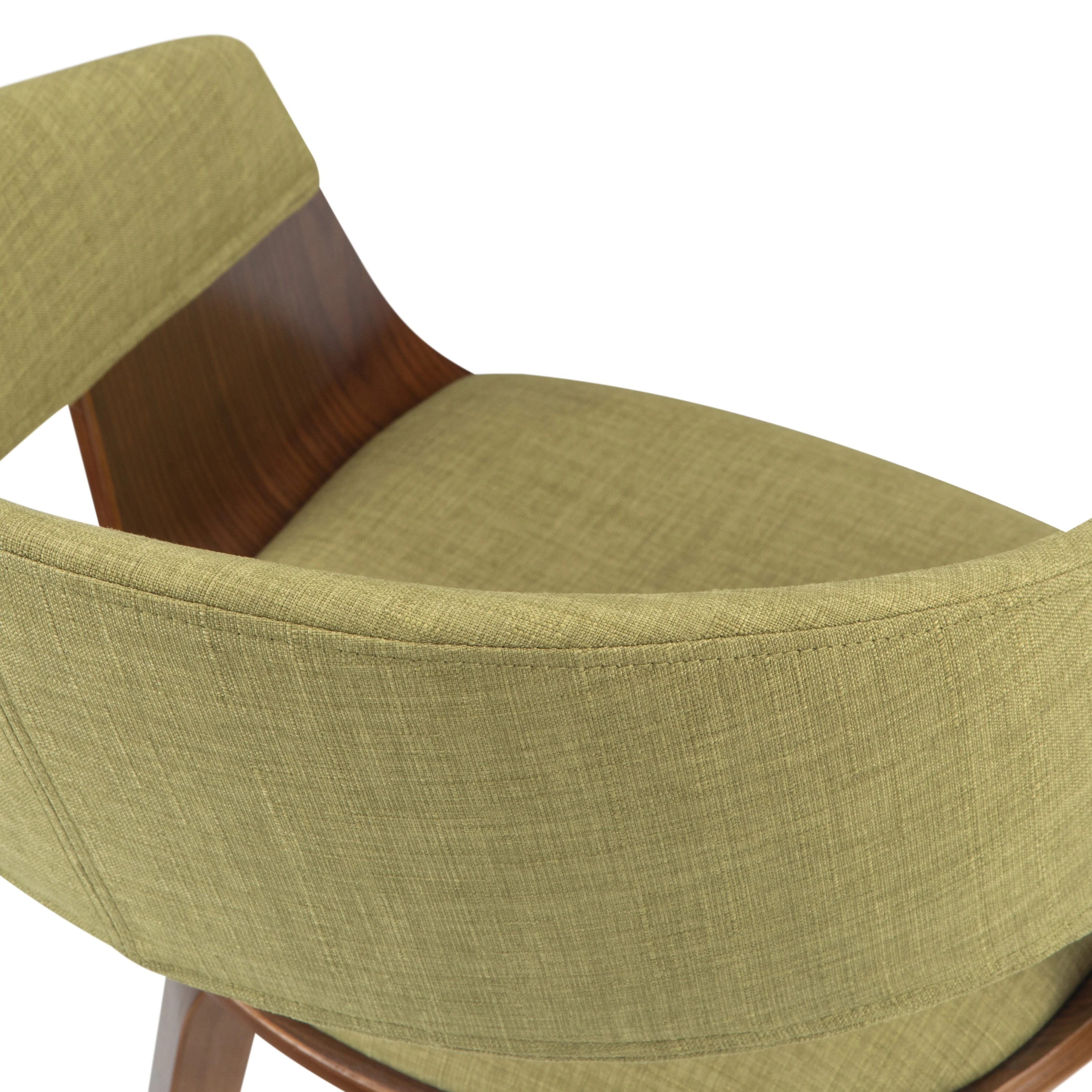 WyndenHall  Calinda Mid Century Modern Bentwood Dining Chair - 20.5"w x 21.7"d x 30.9"h Acid Green