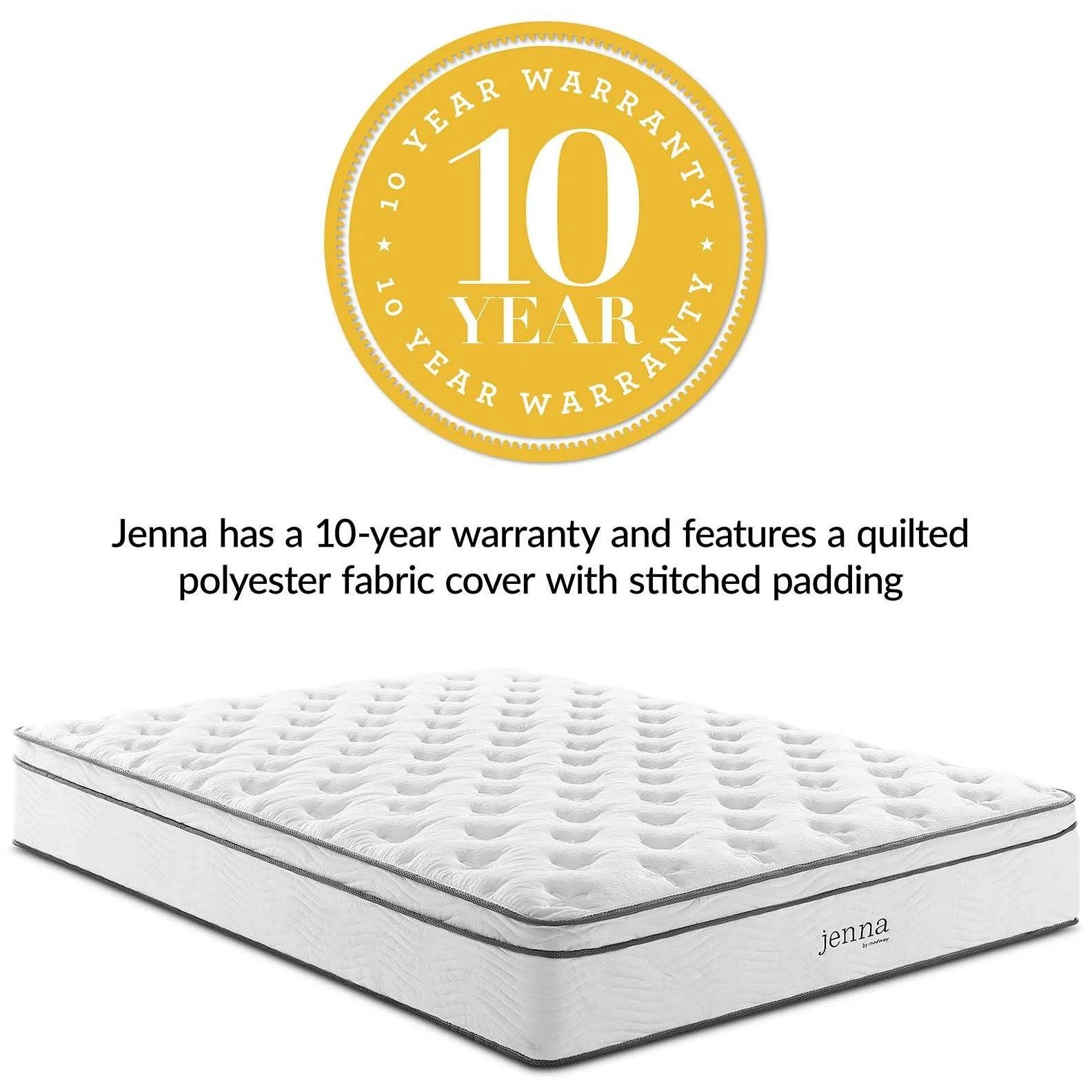 Modway Jenna 8x22 Twin Innerspring Mattress - White