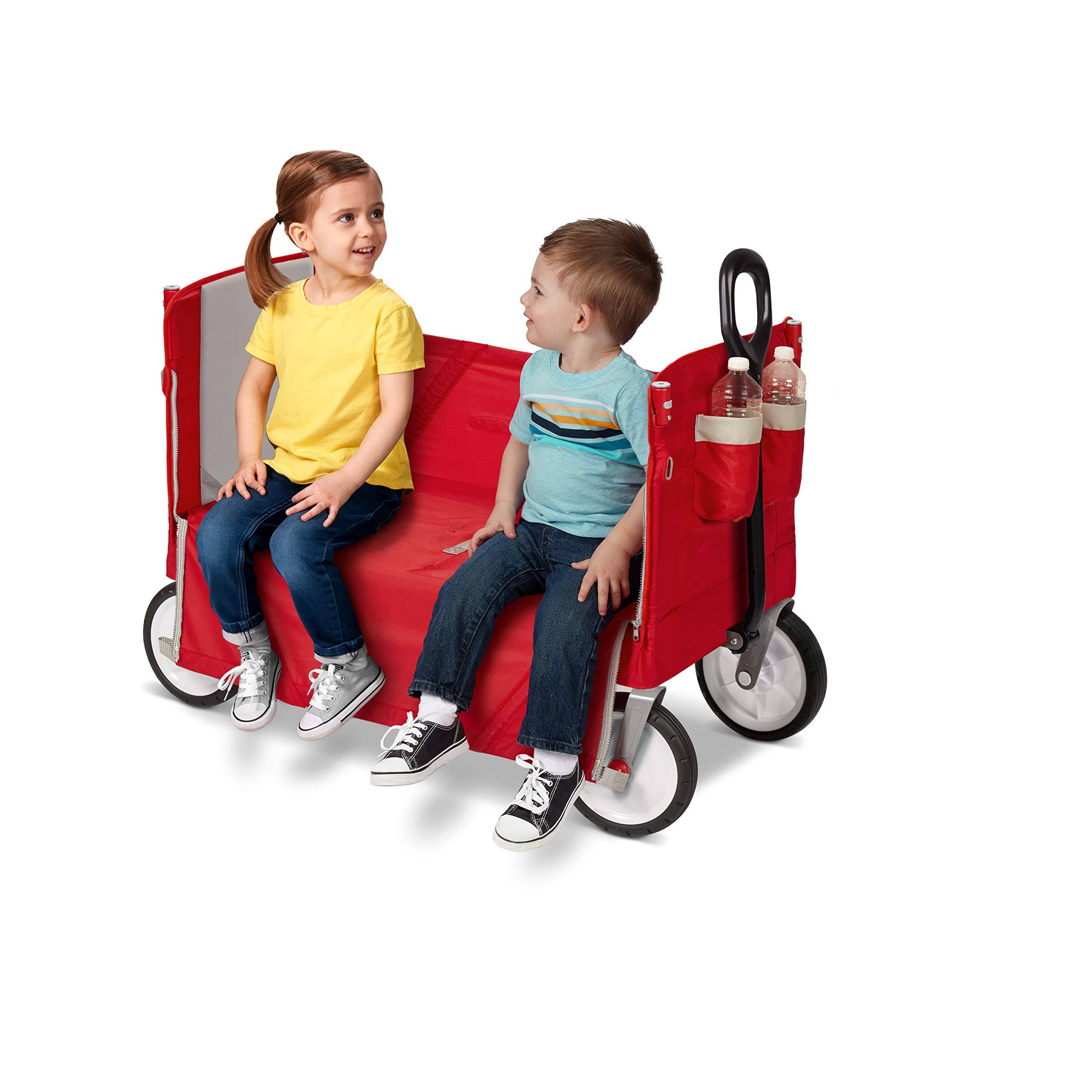 Radio Flyer 3 in 1 EZ Fold Wagon with Canopy - Red
