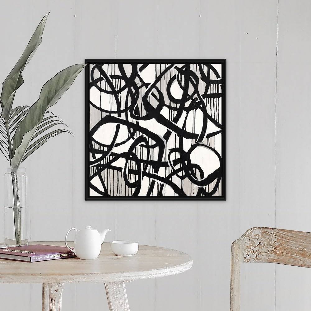 Note Down II Black Float Frame Canvas Art - 24 x 24