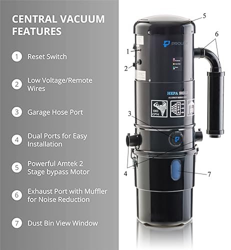 Prolux Black Central Vacuum System