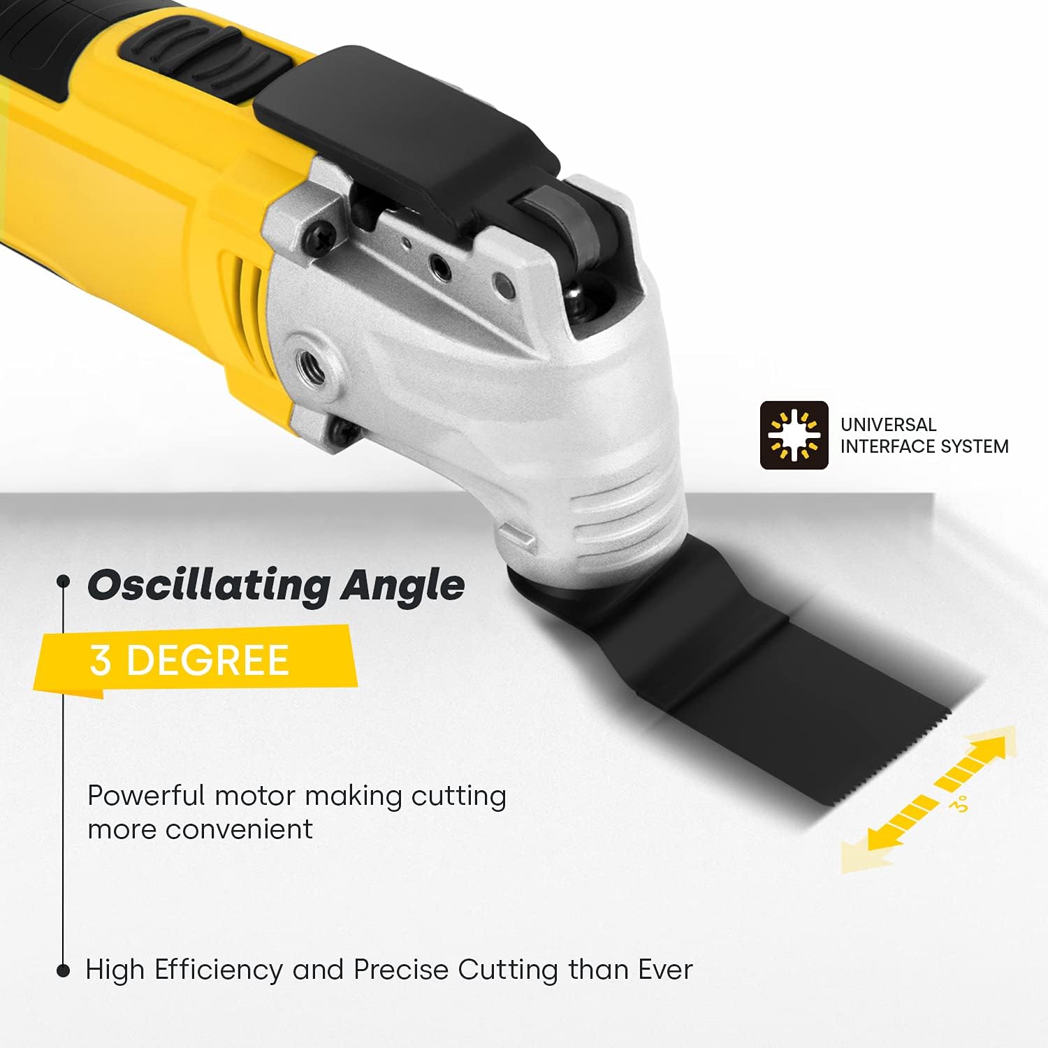 Oscillating Tool, ENVENTOR 2.5-Amp Oscillating Multitool With 6 Variable Speeds & 3&deg; Oscillating Angle and 28pcs Oscillating Saw Accessories and Carrying Bag