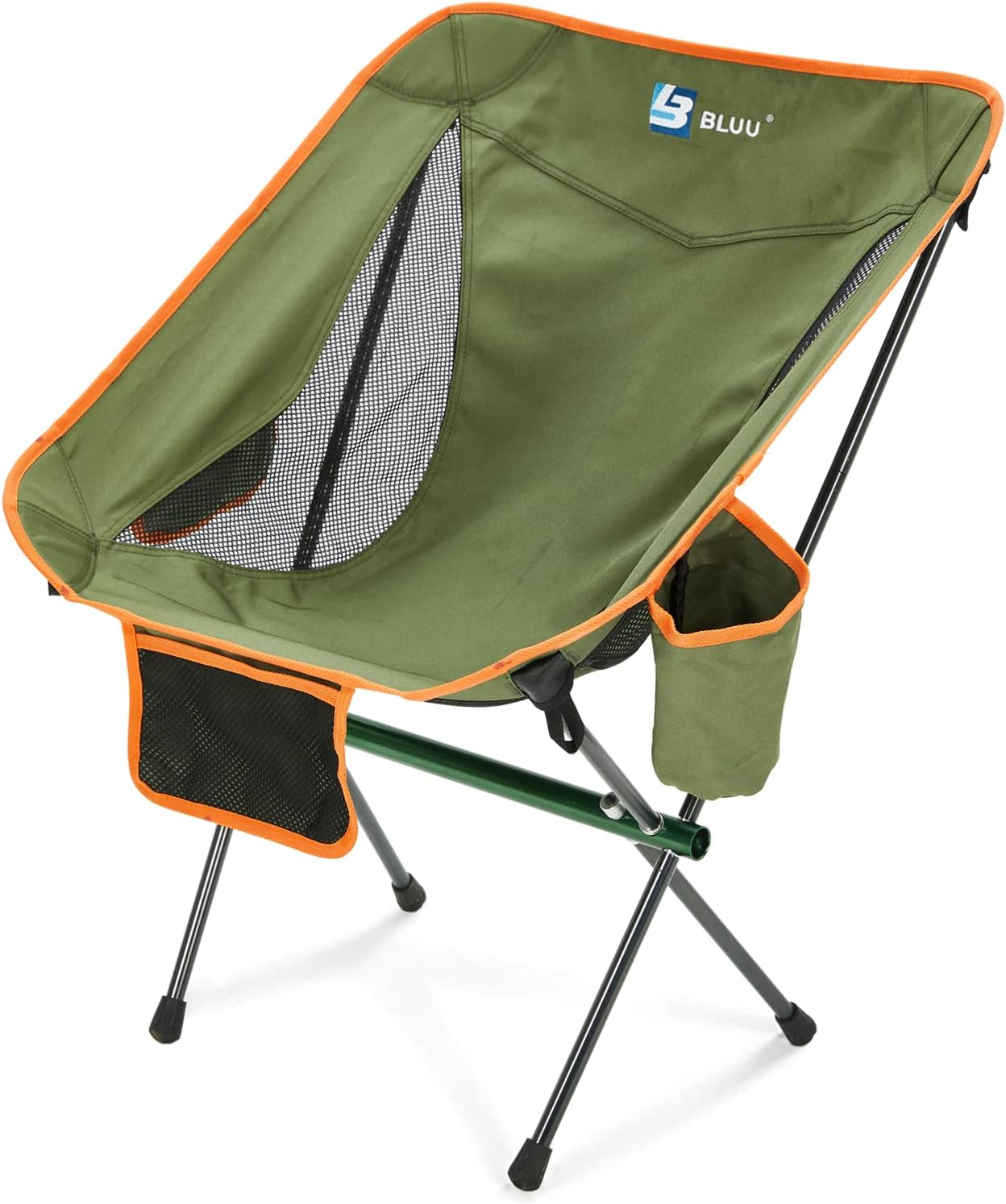 BLUU Ultralight Foldable Camping Chairs,Lightweight Camping Chair,Portable Folding Camping Chair for Adult Outdoor Travel & Hiking (Carbon)