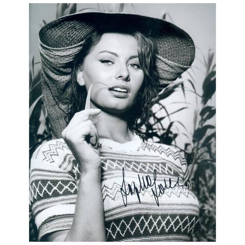 Autograph Warehouse 432803 8 x 10 in Italian Film Actress No 4 Sophia Loren Autographed Photo - Megean