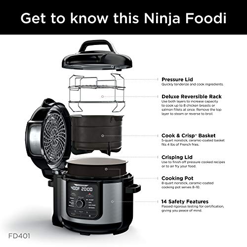 Ninja Foodi Pressure Cooker and Air Fryer with Nesting Broil Rack