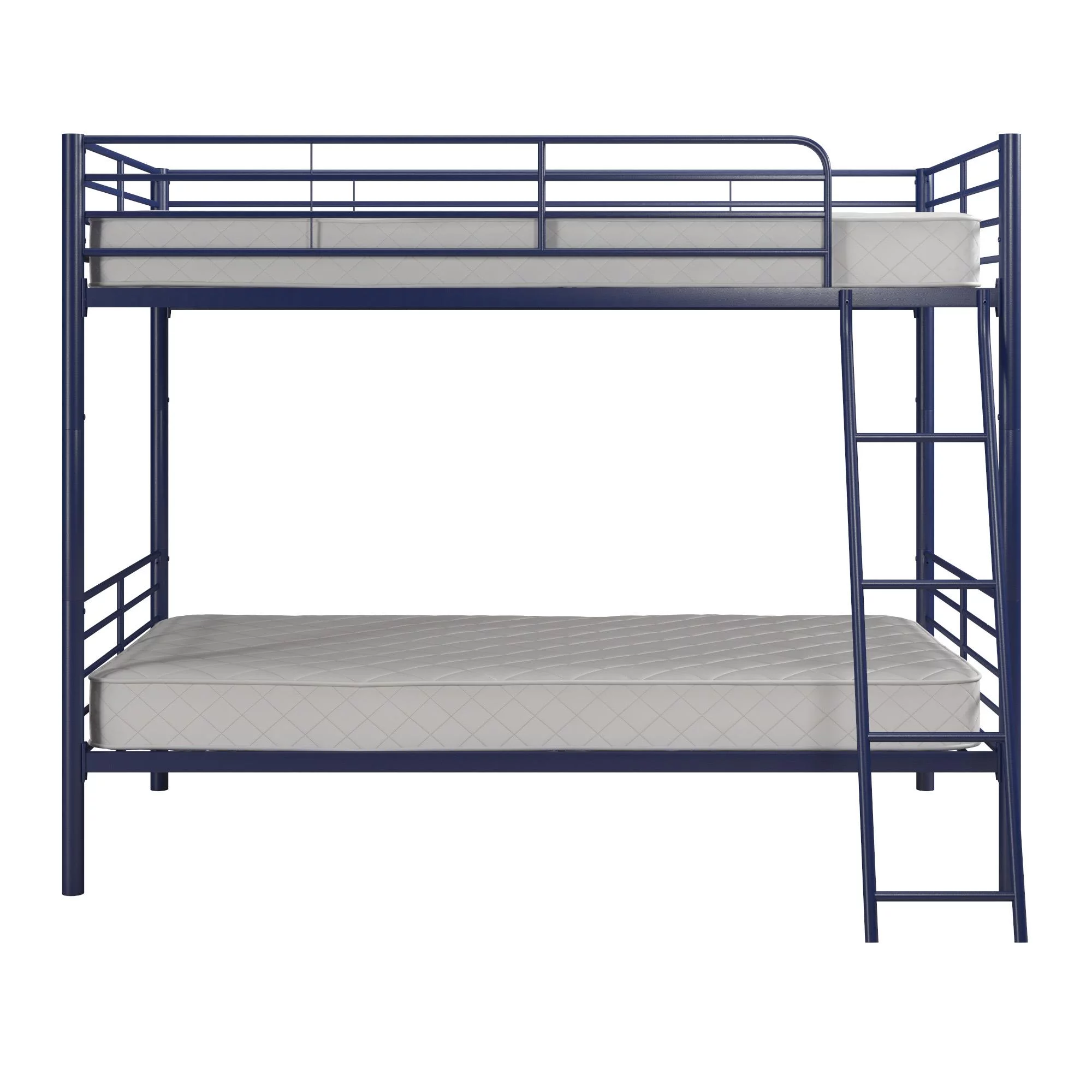 Mainstays Convertible Twin over Twin Metal Bunk Bed, Blue